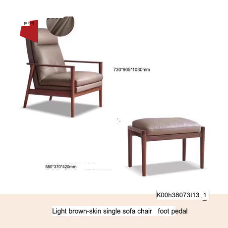 GENJI Hiroshi Sleek Solid Wood Lounge Chair from GENJI
