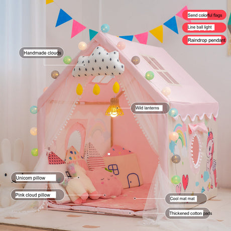 LITTLE DOVE Santiago Enchanted Indoor Castle Tent Playhouse from LITTLE DOVE