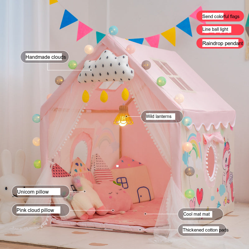 LITTLE DOVE Santiago Enchanted Indoor Castle Tent Playhouse from LITTLE DOVE