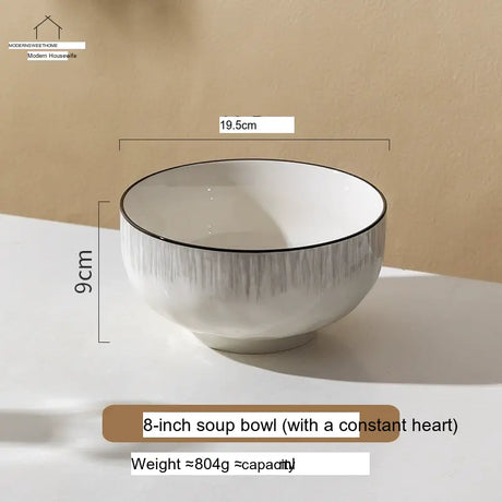 MH Yamaguchi Elegant Ceramic Soup Bowl - High-End Home Use from MH