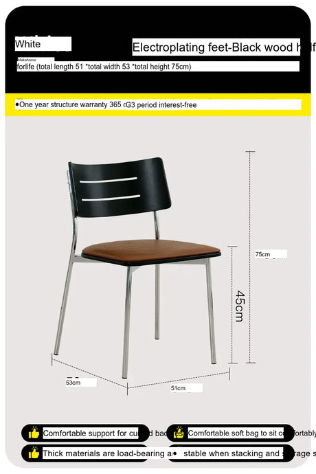 ABOUT WHITE Anouk Luxurious Retro Backrest Dining Chair from ABOUT WHITE
