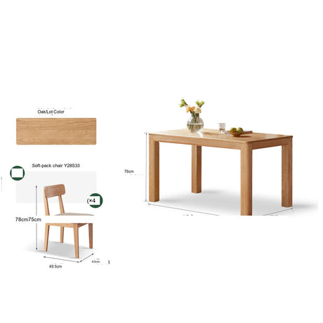 GENJI Tetsuya Elegant Solid Wood Dining Table Set from GENJI