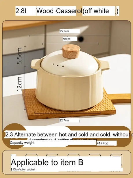 MH Sanzhi High-Temperature Ceramic Casserole Pot from MH