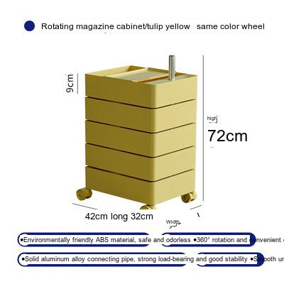 NIYE Isolde Sleek Acrylic Rotating Nightstand from NIYE