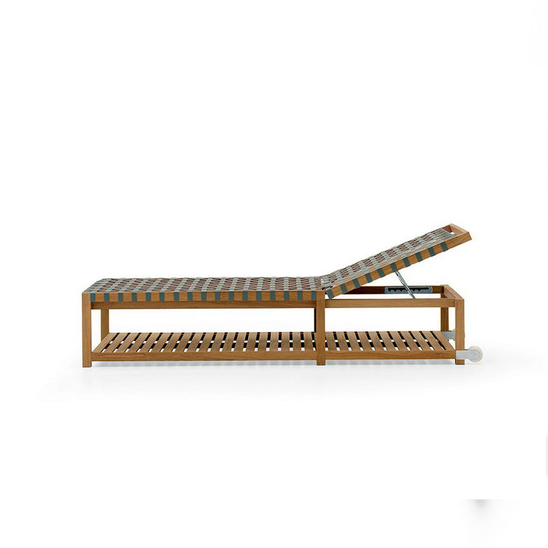 DIME GARDEN Elowen Anticorrosive Teak Outdoor Lounge Bed from DIME GARDEN