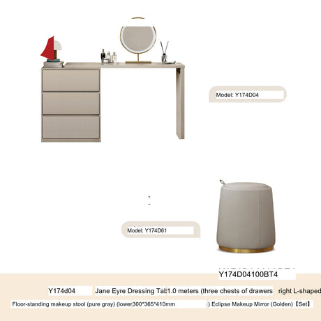 GENJI Akira Natural Wood Minimalist Dressing Table from GENJI