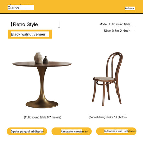 OROMA Isidora Retro Small Round Table Set from OROMA