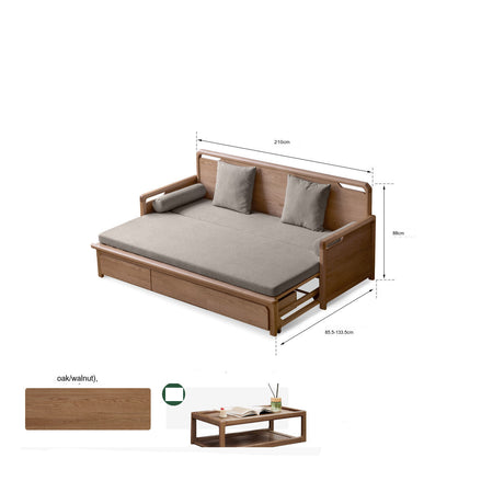 GENJI Akiko Versatile Natural Wood Foldable Sofa from GENJI