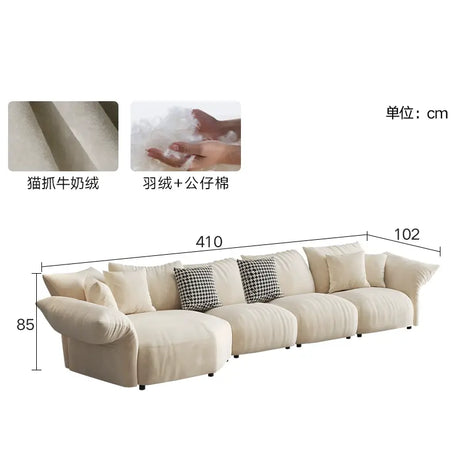 LATE AUTUMN Classic Cream Sofa with Elegant Details from LATE AUTUMN