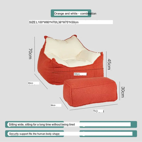 ABOUT WHITE Calypso Cozy Modern Beanbag Lounge Chair from ABOUT WHITE