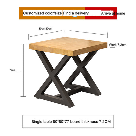 WEIMEI Takasaki Elegant Iron-Wood Dining Table Set from WEIMEI