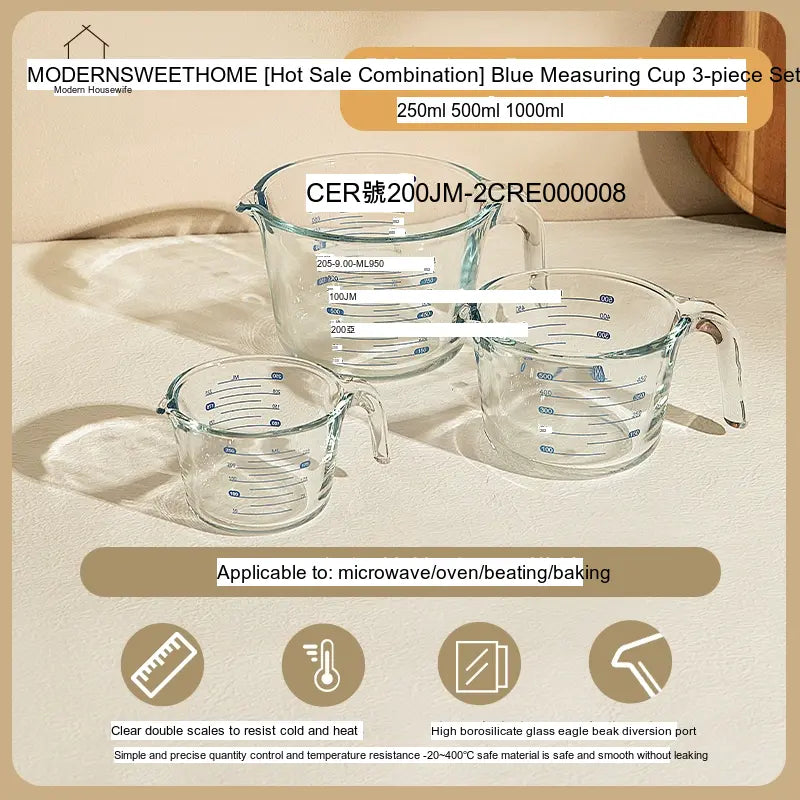 MH Alhambra Ultra-Precise Heat-Resistant Measuring Cup Set from MH