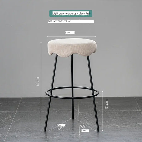 ABOUT WHITE Marcellus Elegant Luxury Bar Stool from ABOUT WHITE
