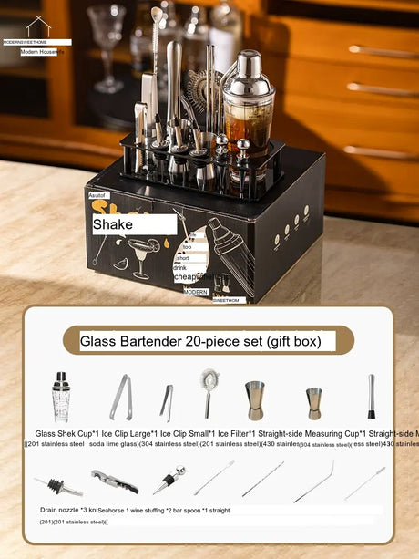 MH Isolde Elegant Glassware Cocktail Tool Set from MH