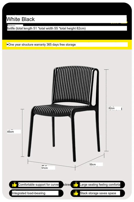 ABOUT WHITE Marisol Sleek Ergonomic Dining Chair from ABOUT WHITE