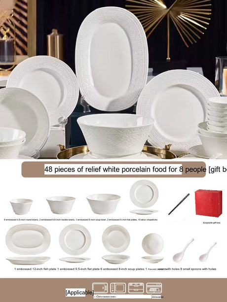 MOSE Pure White Glaze Dish Set from MOSE
