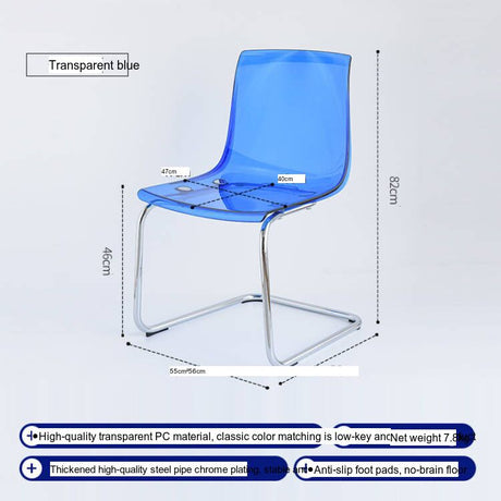 NIYE Isolde Sleek Transparent Dining Chair from NIYE