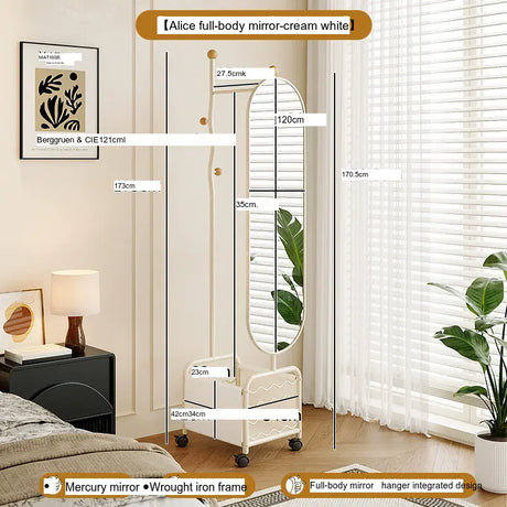 ABOUT WHITE Celestia Elegant Flexible Dressing Mirror Stand. from ABOUT WHITE