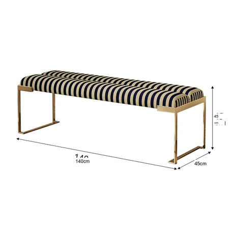 GANGETIC AGE Isolde Elegant Contemporary Steel Bedroom Bench from GANGETIC AGE