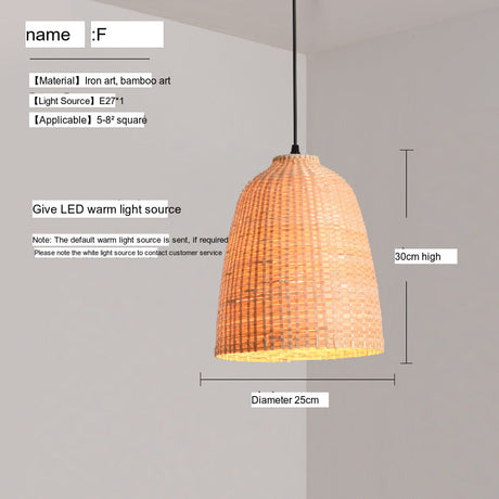 BOJI Haruki Elegant Bamboo Ceiling Lamp from BOJI