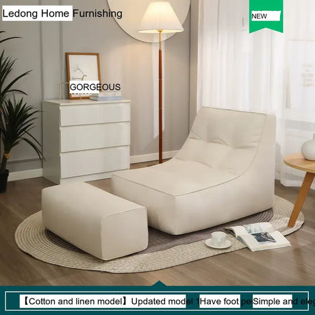 LEDONG Haruka Plush Adjustable Recliner Bean Bag Sofa from LEDONG
