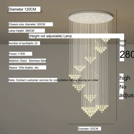 YDZM Minato Elegant Crystal Ceiling Lamp from YDZM