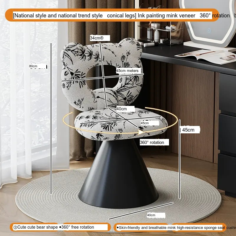 XIMIKA Adalyn Luxe Light Vanity Makeup Stool from XIMIKA