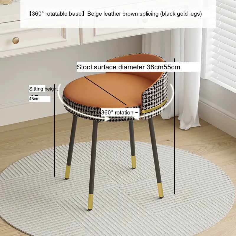 XIMIKA Seraphina Rotating Creamy Luxe Makeup Stool from XIMIKA