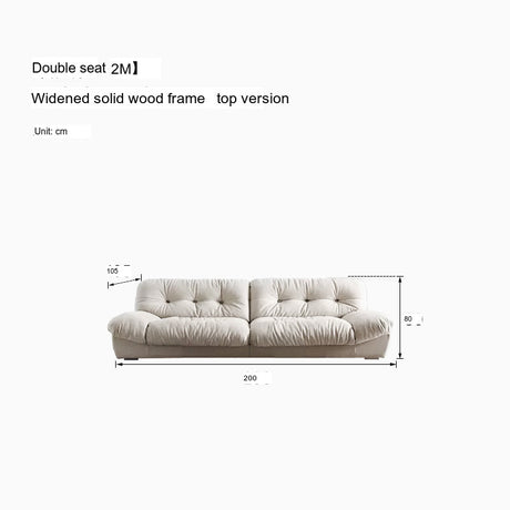 QUANMU Leandro Luxurious Cream Fabric Anti-Scratch Sofa from QUANMU