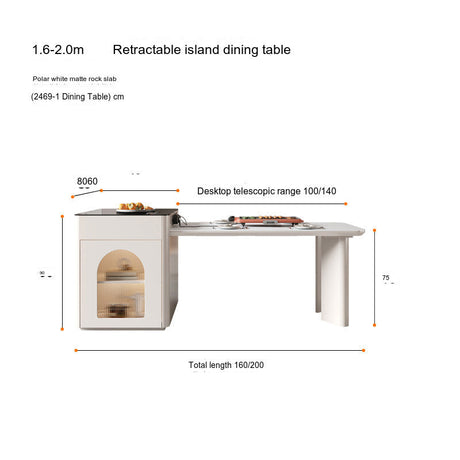 QUANMU Santiago Expandable Luxe Dining Table Set from QUANMU