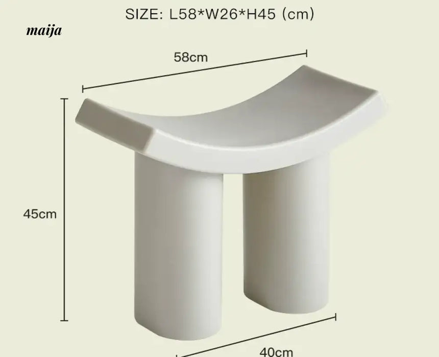 LAZYSPACE Emma Plastic Shoe Stool from LAZYSPACE