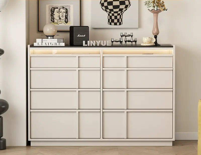 LINYUE Theo Wabi-Sabi Antique Solid Wood Drawer Cabinet from LINYUE