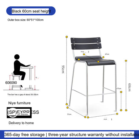 NIYE Lysandra Chic Iron High Stool from NIYE