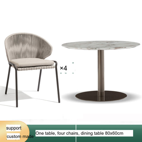 DIME GARDEN Elowen Elegant Rattan Dining Set from DIME GARDEN