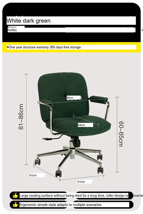 ABOUT WHITE Seville Elegant Modern Luxury Computer Chair from ABOUT WHITE