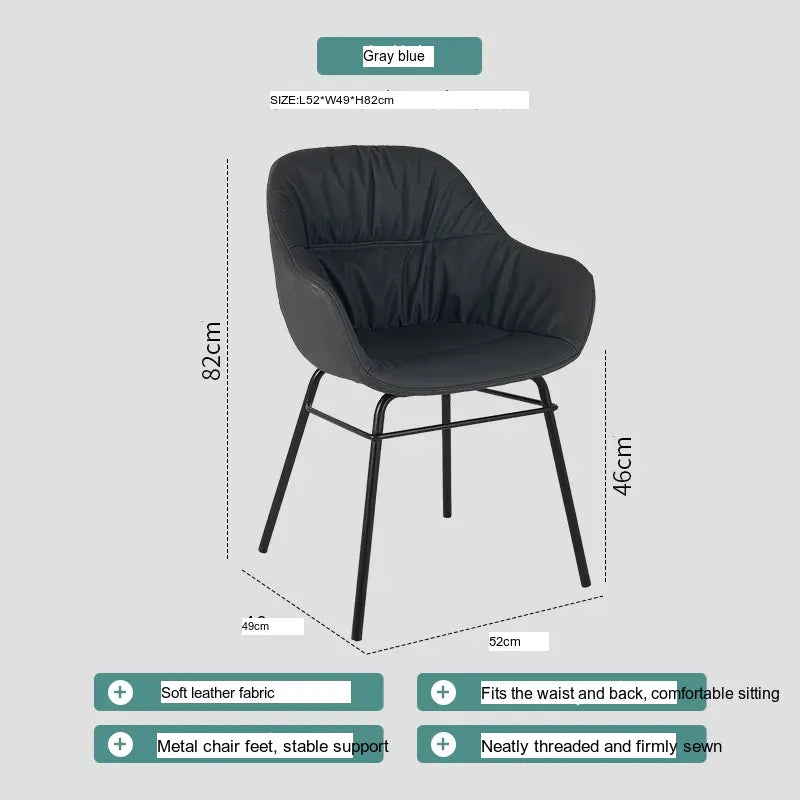 ABOUT WHITE Alaric Sleek Modern Leather Dining Chair from ABOUT WHITE