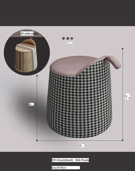MOXER Juniper Luxe Minimalist Leather Makeup Stool from MOXER