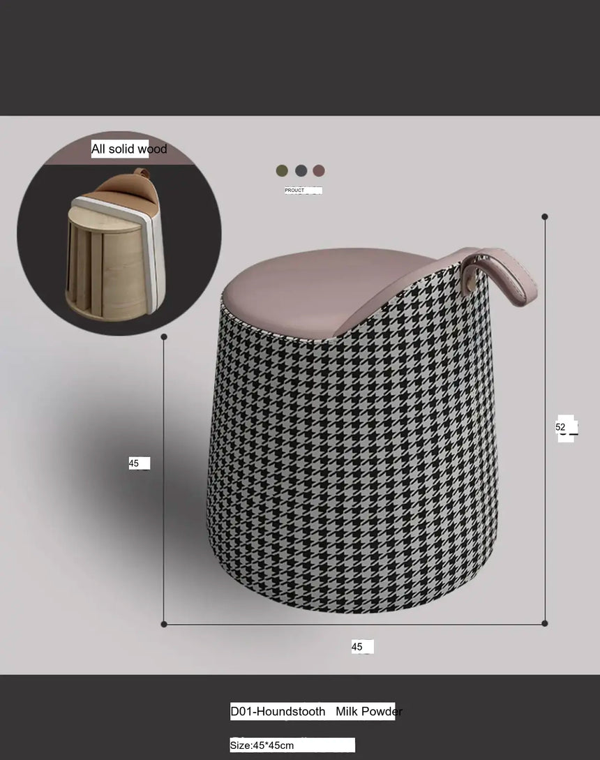 MOXER Juniper Luxe Minimalist Leather Makeup Stool from MOXER