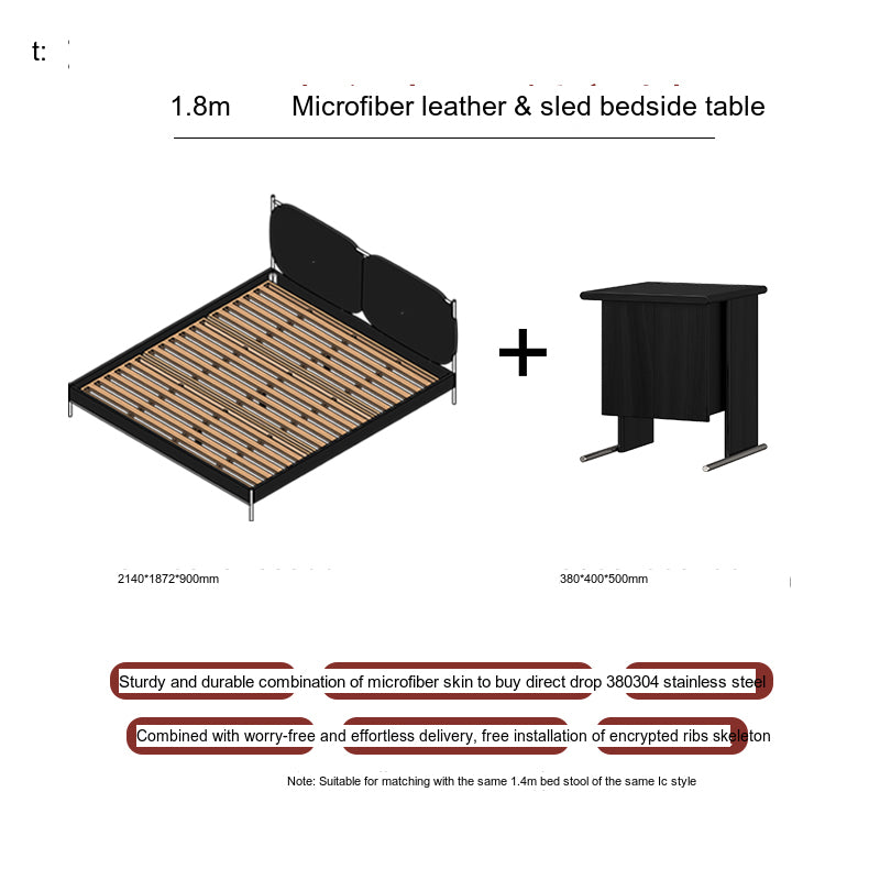 TELLS Amara Luxurious Modern Leather Bed from TELLS