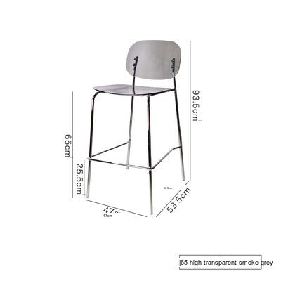 NIYE Alhambra Chic Transparent Bar Chair - Nordic Acrylic High Stool from NIYE