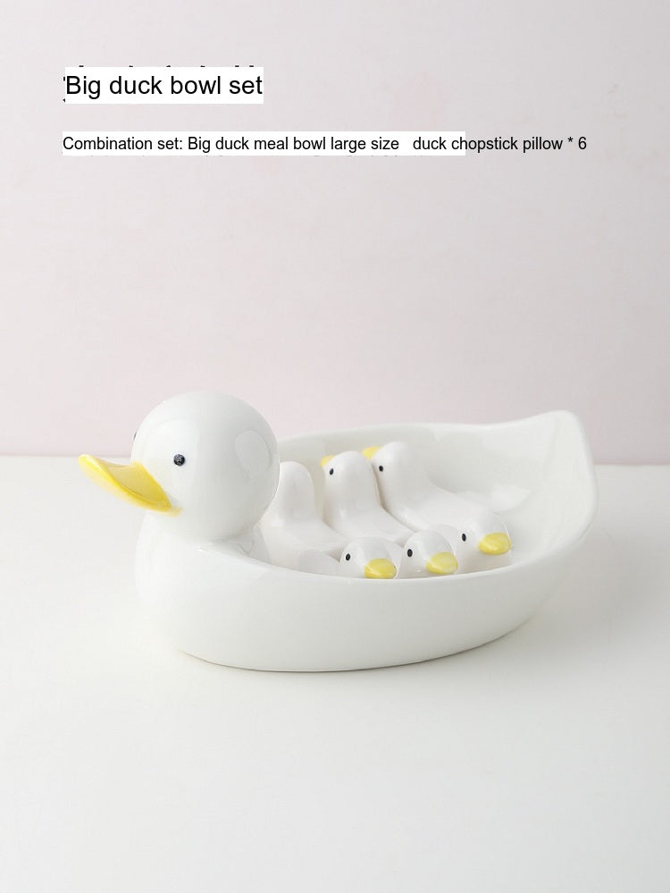 LIVETAI Kensington Artistic Duckling Ceramic Chopsticks Set from LIVETAI