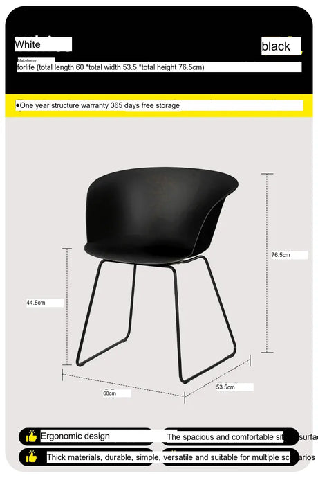ABOUT WHITE Lysander Minimalist Scandinavian Dining Chair from ABOUT WHITE