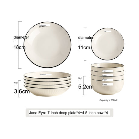 MOSE White Circle Dinner Plate Set from MOSE