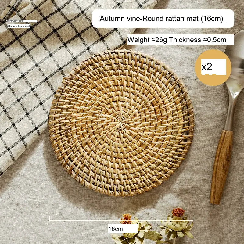MH Isolde Premium Rattan Heat-Resistant Table Pad from MH