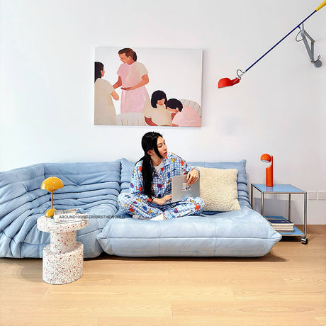 SOOGOOD Elowen Cozy Retro Fabric Sofa Caterpillar Design from SOOGOOD