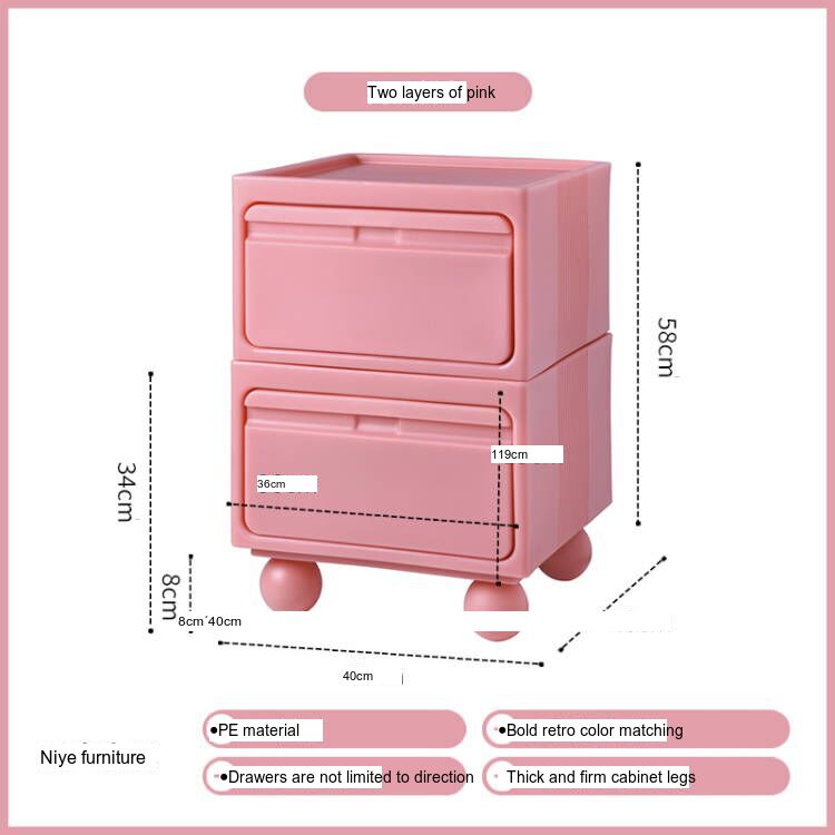 NIYE Calypso Minimalist Nordic Bedroom Storage Side Cabinet from NIYE