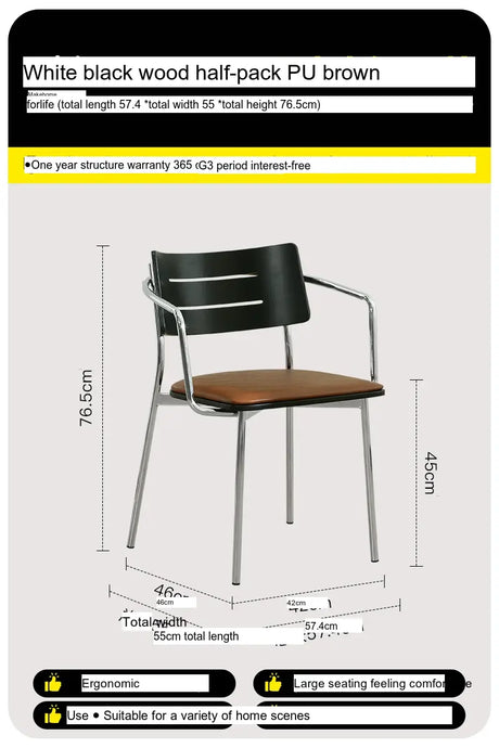 ABOUT WHITE Iskandar Elegant Light Luxury Dining Chair from ABOUT WHITE