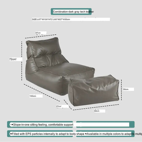 ABOUT WHITE Juniper Cozy Modern Bean Bag Lounge Chair from ABOUT WHITE