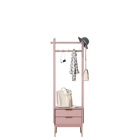 LINYUE Leo Italian Solid Wood Hat Rack & Shoe Stool Combo from LINYUE