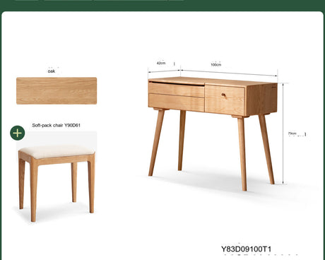 GENJI Callidora Elegant Minimalist Flip Dressing Table from GENJI